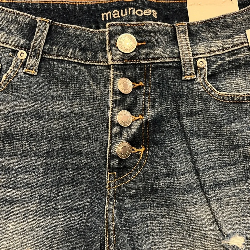 Maurices Classic Blue Denim Shorts - Picture 3 of 5